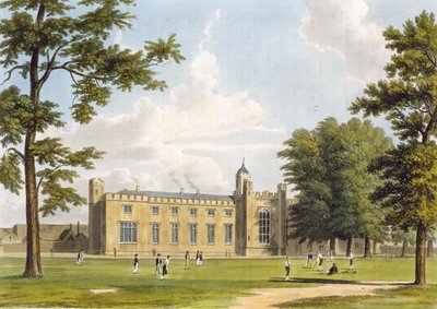 View of the Southern Schools and Dormitories of Rugby School from the Playground, from 